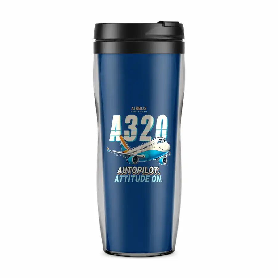 Airbus A320 - Cartoon - Plastic (No Holder) - Blue
