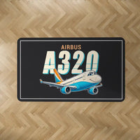 Thumbnail for Airbus A320 - Cartoon - Rectangle Carpet - Black