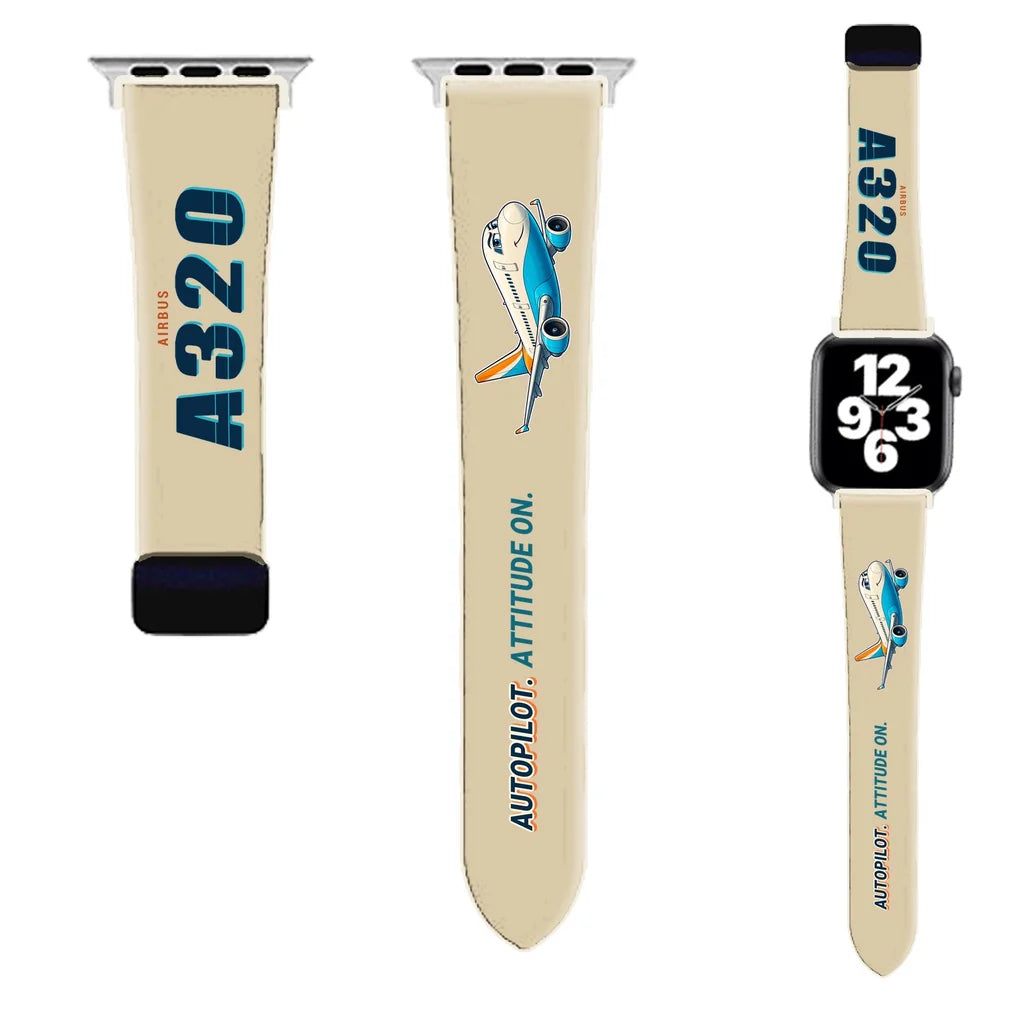 Airbus A320 Apple Watch Bands - Beige (Magnetic Band) - Cartoon