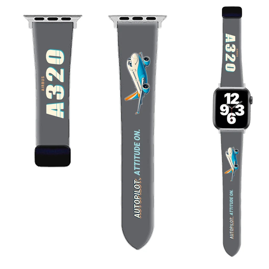 Airbus A320 Apple Watch Bands - Gray (Magnetic Band) - Cartoon
