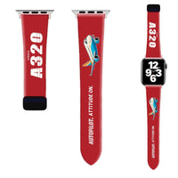 Thumbnail for Airbus A320 Apple Watch Bands - Red (Magnetic Band) - Cartoon