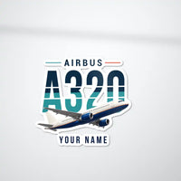 Thumbnail for Airbus A320 - Original Die-Cut + Name - Die-Cut - White Car
