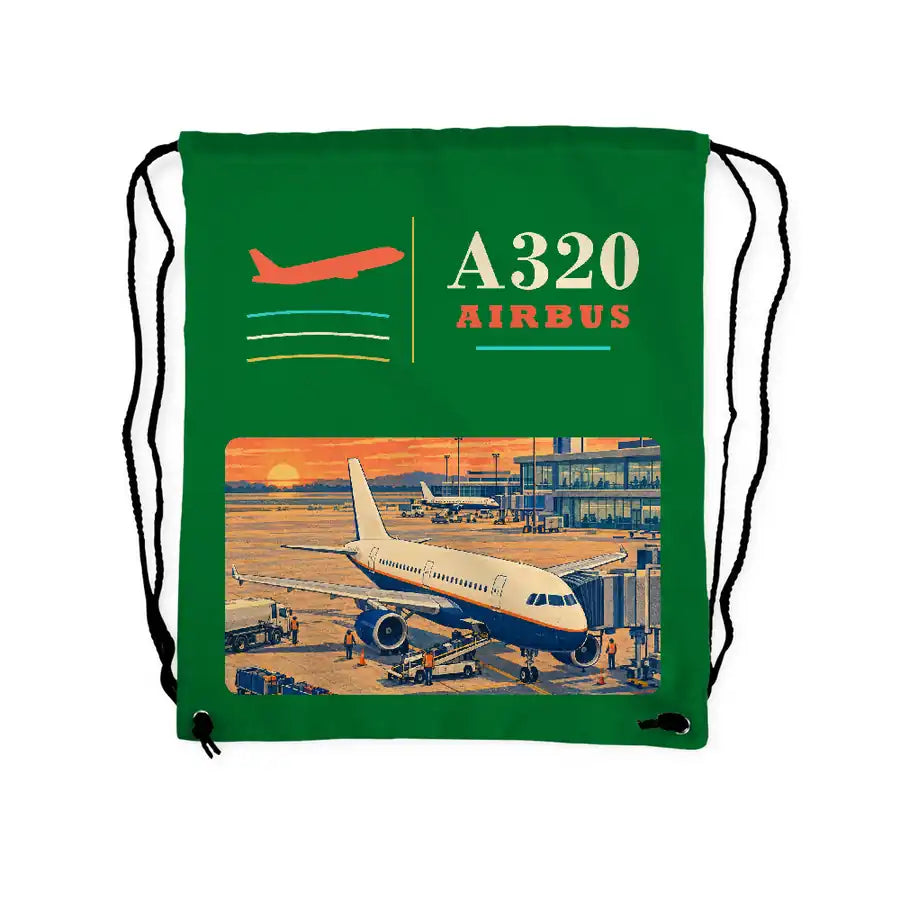 Airbus A320 - Drawstring Bag - Classic - Green