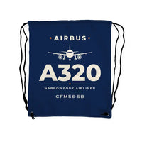 Thumbnail for Airbus A320 - Drawstring Bag - Heritage - Dark Blue