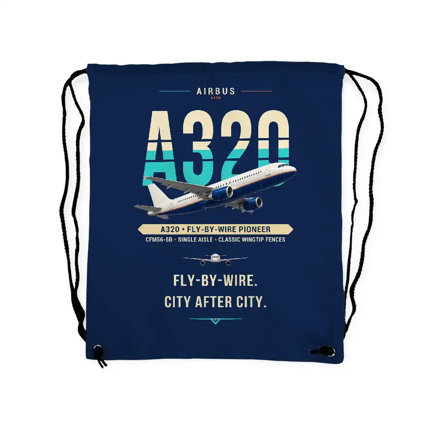 Airbus A320 - Drawstring Bag - Original - Dark Blue