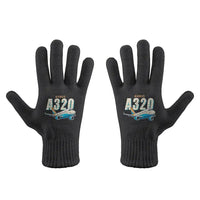 Thumbnail for Airbus A320 - Gloves - Full - Cartoon - Black