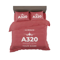 Thumbnail for Airbus A320 - Heritage + Name - Bedding Set - Red
