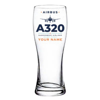 Thumbnail for Airbus A320 - Heritage + Name - Pilsner Beer Glass
