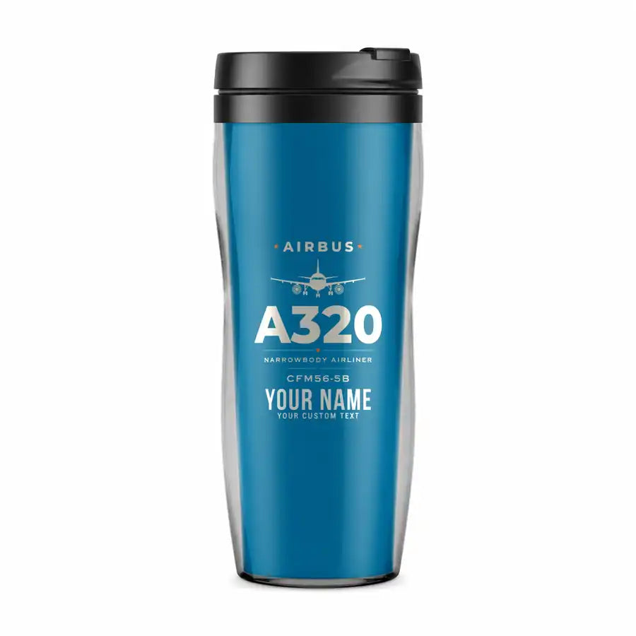 Airbus A320 - Heritage + Name - Plastic (No Holder) - Light Blue
