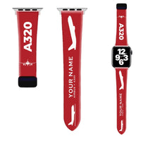 Thumbnail for Airbus A320 Apple Watch Bands - Red (Magnetic Band) - Heritage + Name