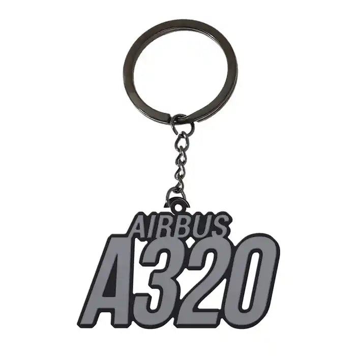 Airbus A320 - Hollow Key Chain - Tag - Black