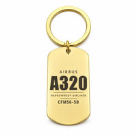 Thumbnail for Airbus A320 - Key Chain - Tag - Gold