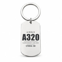 Thumbnail for Airbus A320 - Key Chain - Tag - Silver