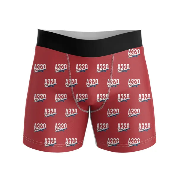 Airbus A320 - Men Boxers - Original Pattern - Red