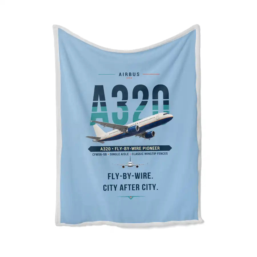 Airbus A320 - Original - Blanket - Light Blue