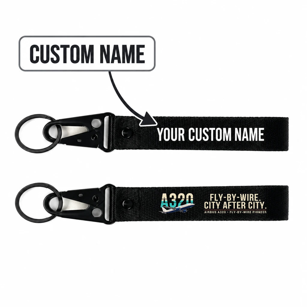 Airbus A320 Hawk-Shaped Key Chains - Black - Original - Personalized