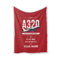 Thumbnail for Airbus A320 - Original + Name - Blanket - Red
