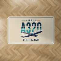 Thumbnail for Airbus A320 - Original + Name - Rectangle Carpet - Beige