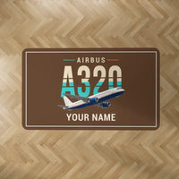 Thumbnail for Airbus A320 - Original + Name - Rectangle Carpet - Brown