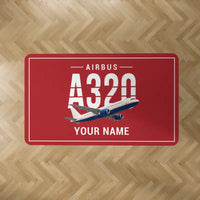 Thumbnail for Airbus A320 - Original + Name - Rectangle Carpet - Red