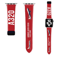 Thumbnail for Airbus A320 Apple Watch Bands - Red (Magnetic Band) - Original + Name
