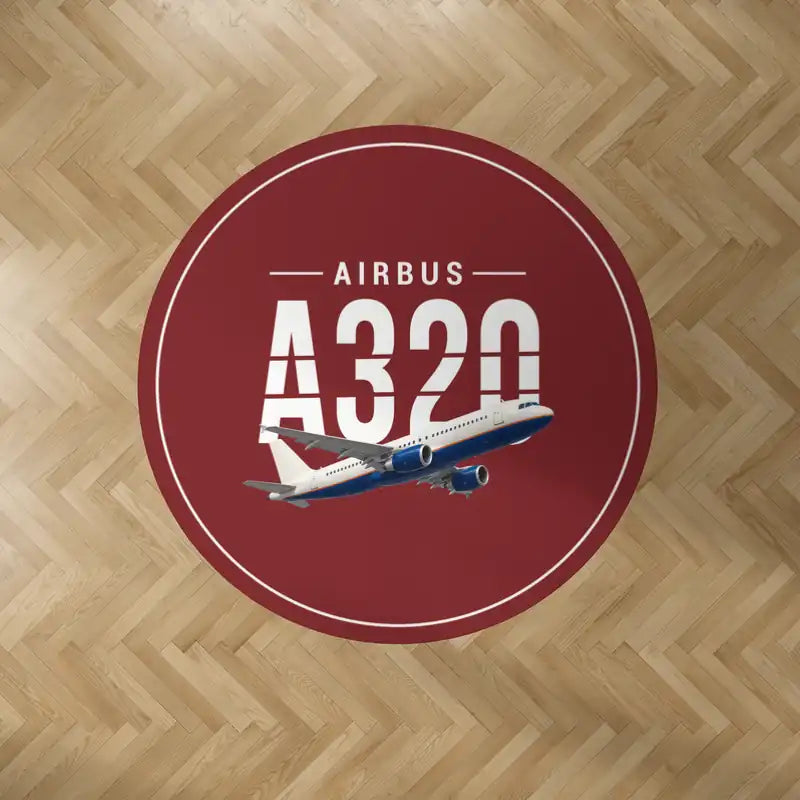 Airbus A320 - Original - Round Carpet - Dark Red