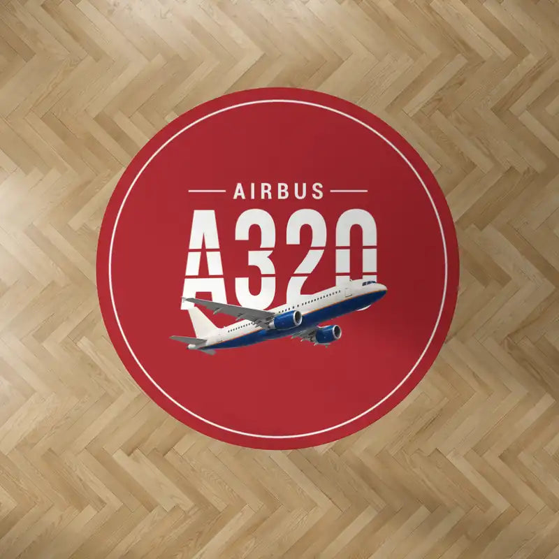 Airbus A320 - Original - Round Carpet - Red