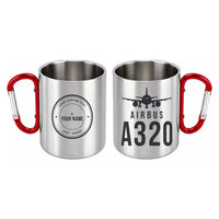 Thumbnail for Airbus A320 - Outdoors Mug - Heritage + Name - Red