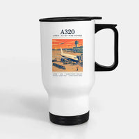 Thumbnail for Airbus A320 - Poster - Stainless Steel with Holder - White