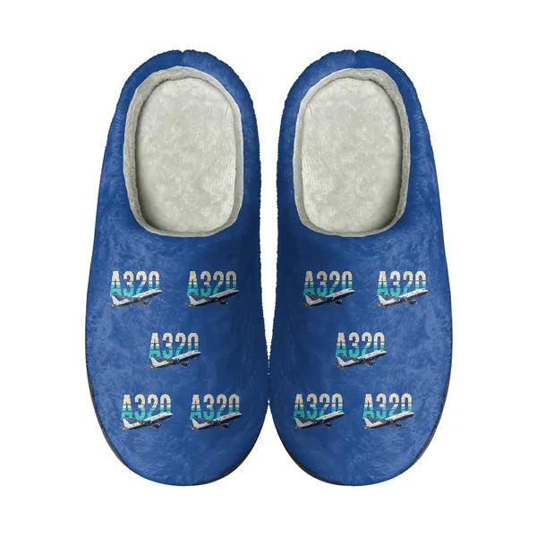 Airbus A320 - Slippers - Cotton - Original Pattern - Blue