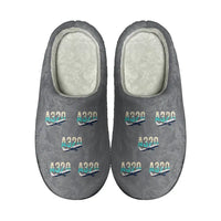 Thumbnail for Airbus A320 - Slippers - Cotton - Original Pattern - Gray