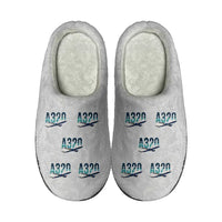 Thumbnail for Airbus A320 - Slippers - Cotton - Original Pattern - Light Gray