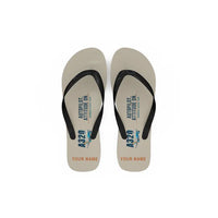 Thumbnail for Airbus A320 - Slippers - Flip Flops - Cartoon + Name - Beige