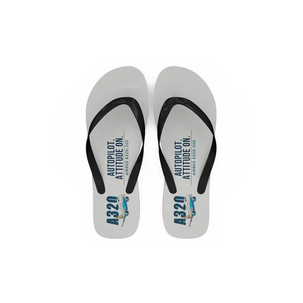 Airbus A320 - Slippers - Flip Flops - Cartoon - White