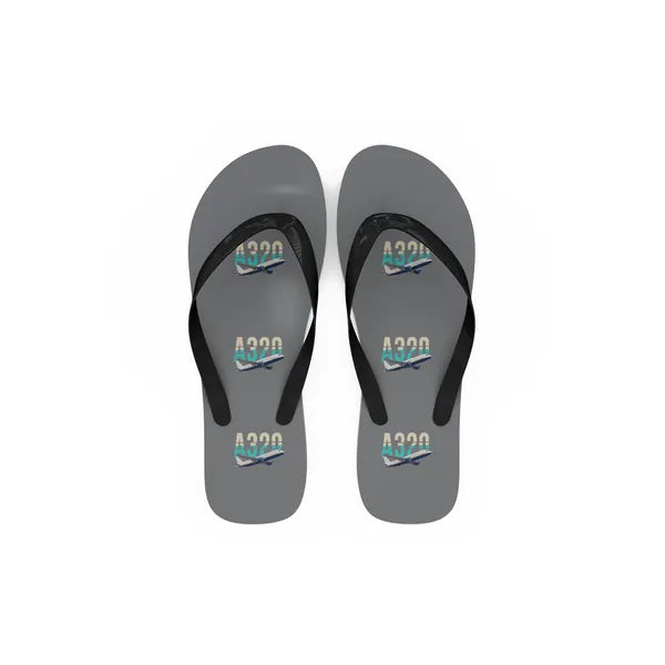 Airbus A320 - Slippers - Flip Flops - Original Pattern - Gray