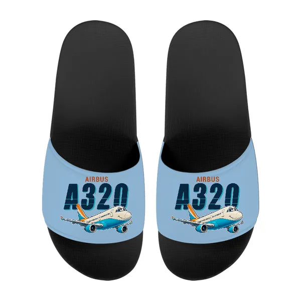 Airbus A320 - Slippers - Sport - Cartoon - Light Blue