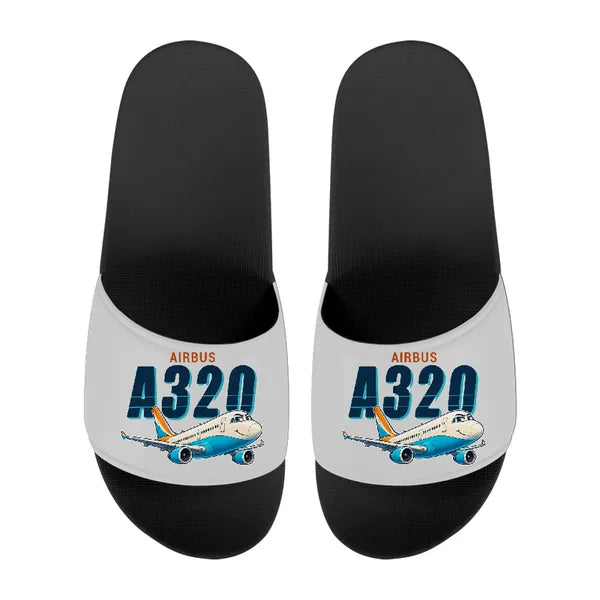 Airbus A320 - Slippers - Sport - Cartoon - Light Gray