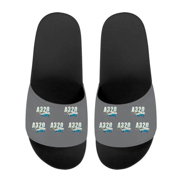 Airbus A320 - Slippers - Sport - Cartoon Pattern - Gray