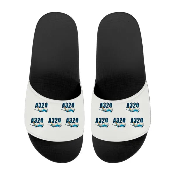 Airbus A320 - Slippers - Sport - Cartoon Pattern - White