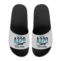 Thumbnail for Airbus A320 - Slippers - Sport - Original + Name - Light Gray