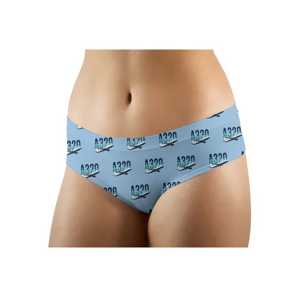 Airbus A320 - Women Panties - Original Pattern - Light Blue - Front