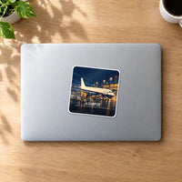 Thumbnail for Airbus A320P2F - 3D - Square Sticker - MacBook