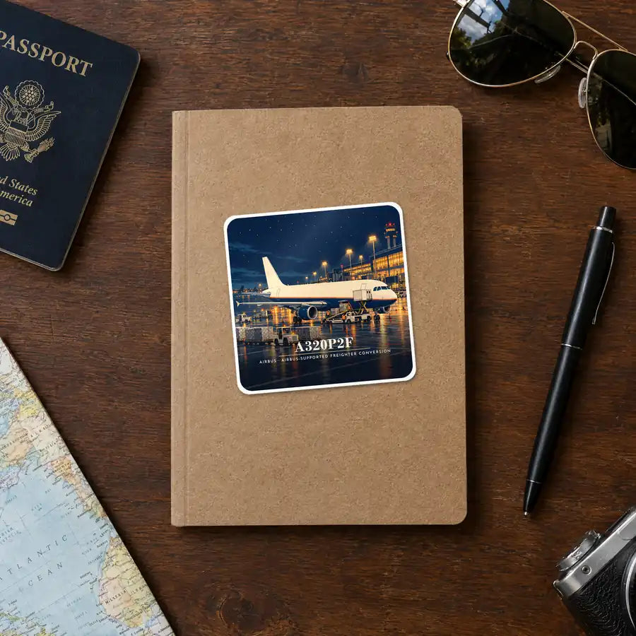 Airbus A320P2F - 3D - Square Sticker - Notebook