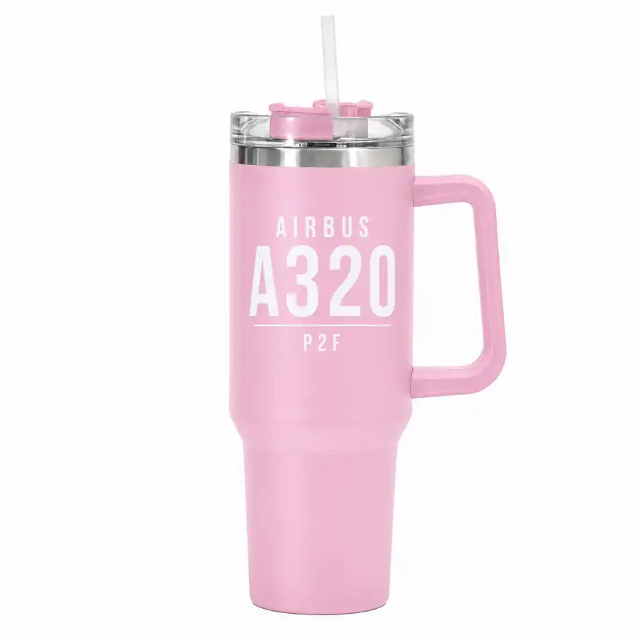 Airbus A320P2F - 40oz Car Mug - Tag - Pink