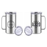 Thumbnail for Airbus A320P2F - Beverage Mug - Tag + Name - Silver