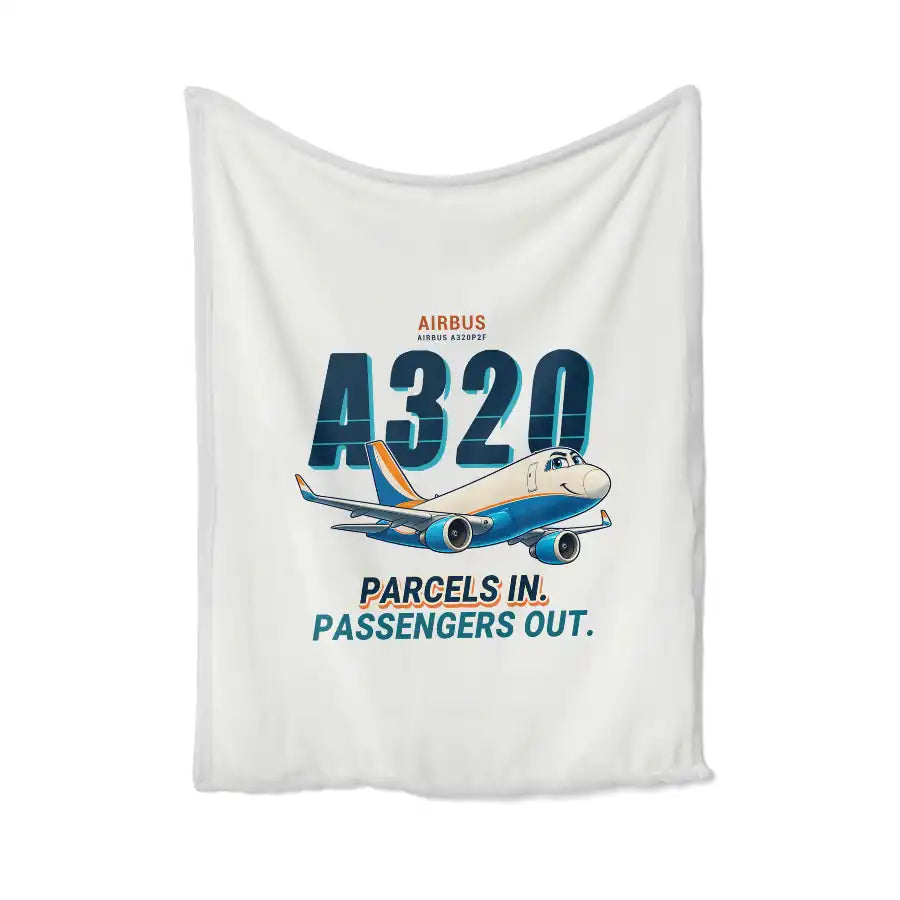Airbus A320P2F - Cartoon - Blanket - White