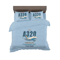 Thumbnail for Airbus A320P2F - Cartoon + Name - Bedding Set - Light Blue
