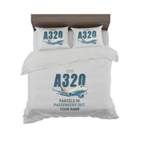 Thumbnail for Airbus A320P2F - Cartoon + Name - Bedding Set - Light Gray
