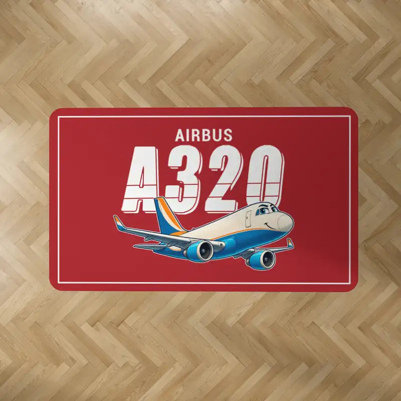 Airbus A320P2F - Cartoon - Rectangle Carpet - Red