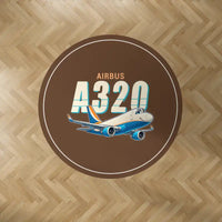 Thumbnail for Airbus A320P2F - Cartoon - Round Carpet - Brown